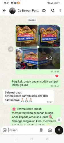 Testimonial Papan Bunga Pernikahan cibogohilir
