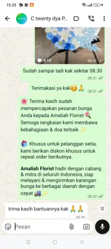 Testimonial Standing Flower cibogohilir